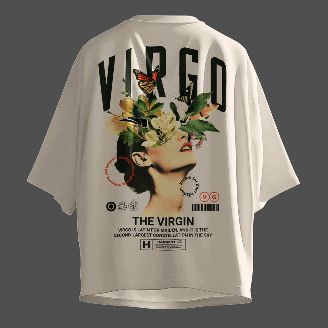 Virgo The Virgin - Oversize Deep Drop Shoulder Tee