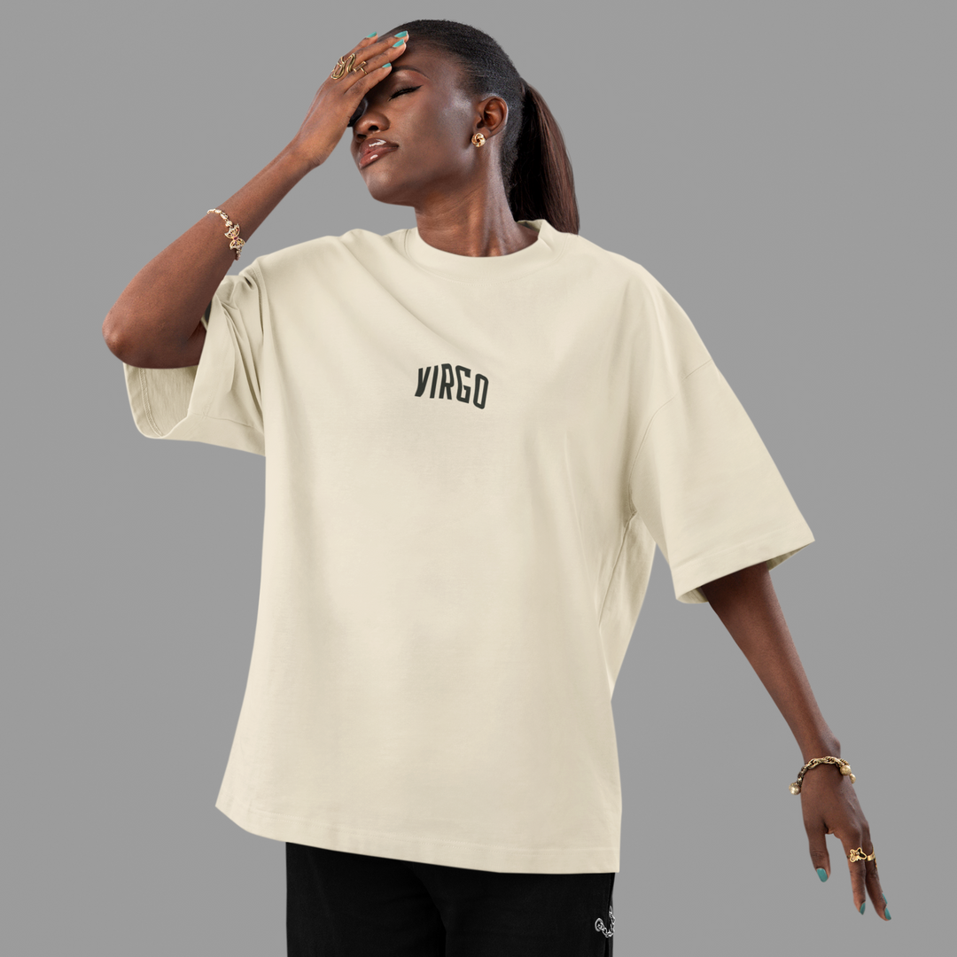 Virgo The Virgin - Oversize Deep Drop Shoulder Tee