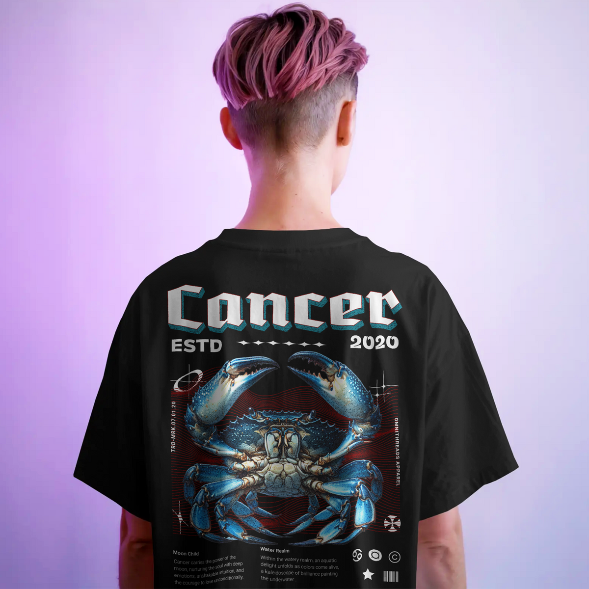 Water Realm - Oversized Drop Shoulder Tee — product image 1