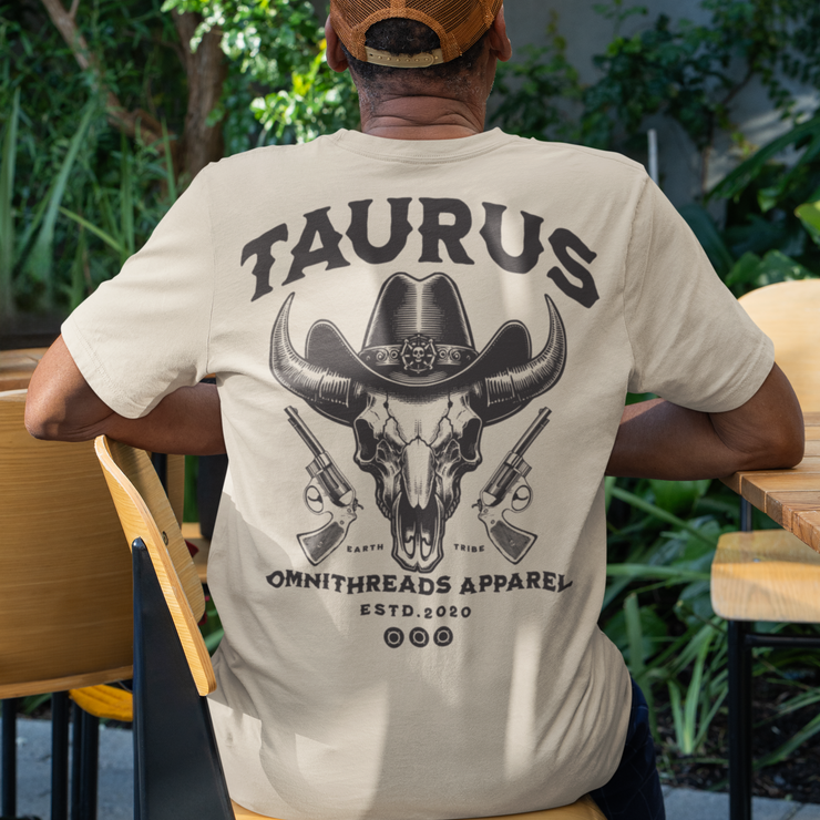 Wild West Taurus - Oversize Deep Drop Shoulder Tee