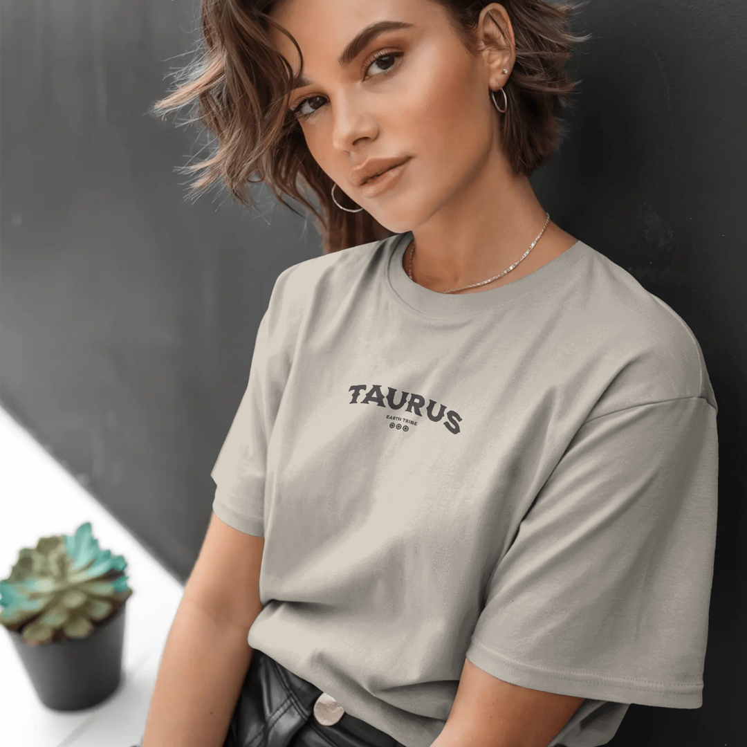 Wild West Taurus - Oversize Deep Drop Shoulder Tee