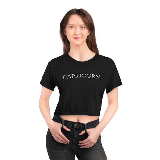 Capricorn Minimal Black - Crop Top