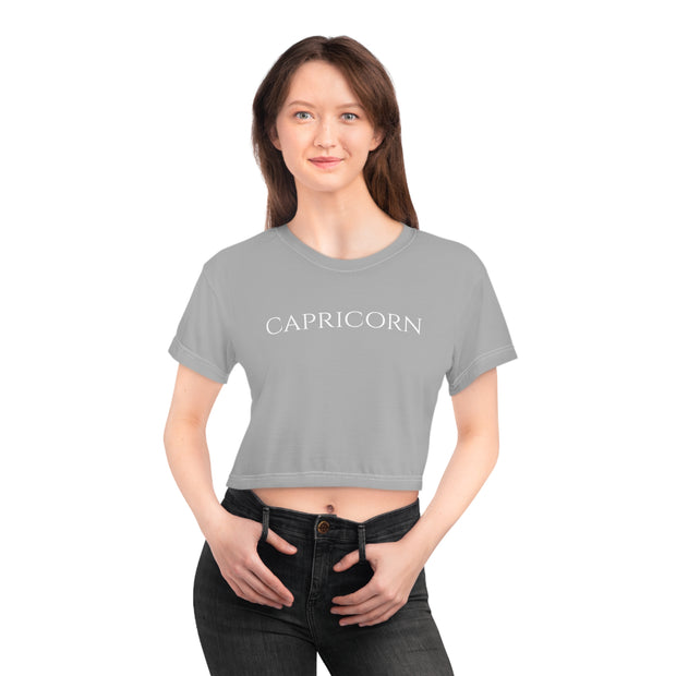 Capricorn Minimal Grey - Crop Top