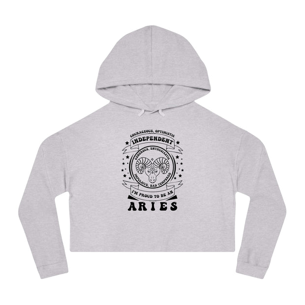 Aries Honor - Cropped Hooded Sweatshirt