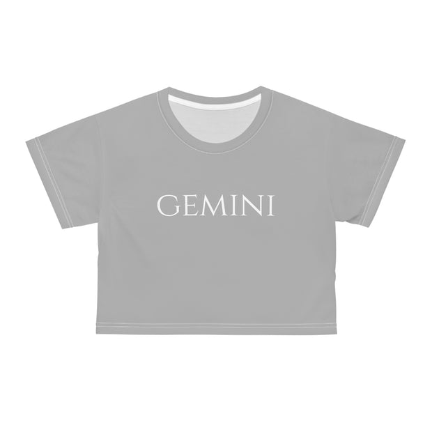 Gemini Minimal Grey - Crop Top