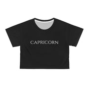 Capricorn Minimal Black - Crop Top