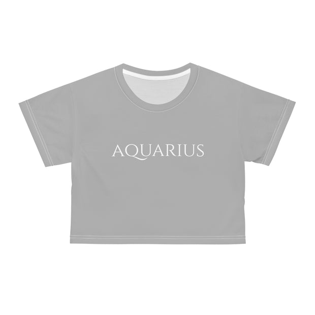 Aquarius Minimal Grey - Crop Top